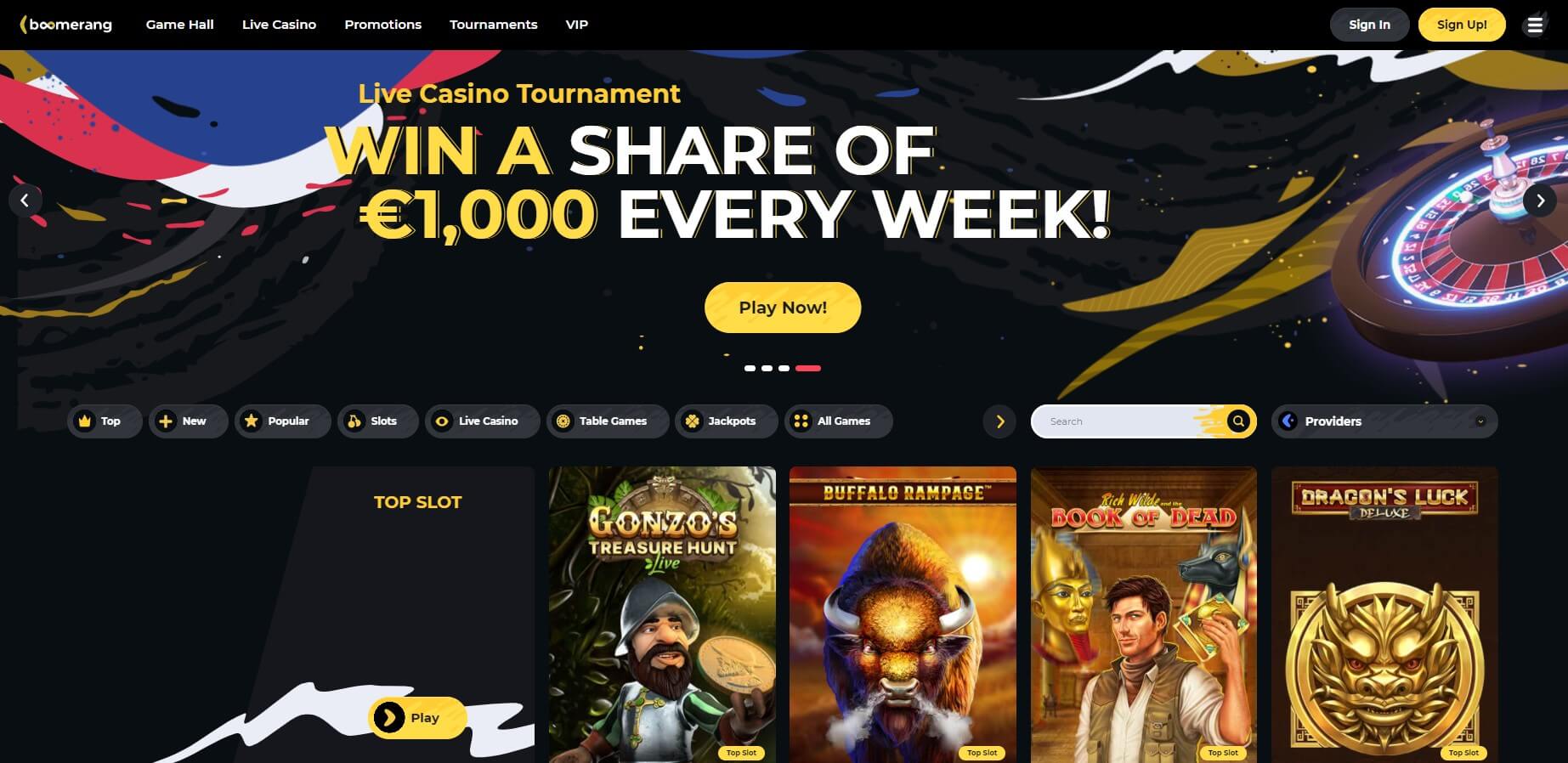 boomerang casino home page